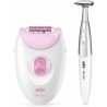 Braun Silk-épil 3 Depiladora , Blanco/ Rosa